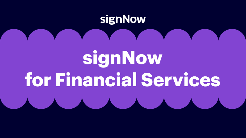 airSlate SignNow for Financial Services